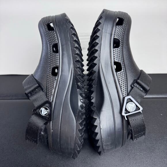 Crocs Classic Hiker Clogs Womens Size 6 Mens Size 4 Black Slip On Platform Slide - Picture 9 of 11